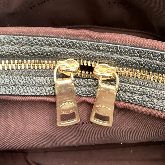 NIB - Coach Dalton 31 Polished Black Pebbled Leather Satchel 73545 - Picture 10 of 13